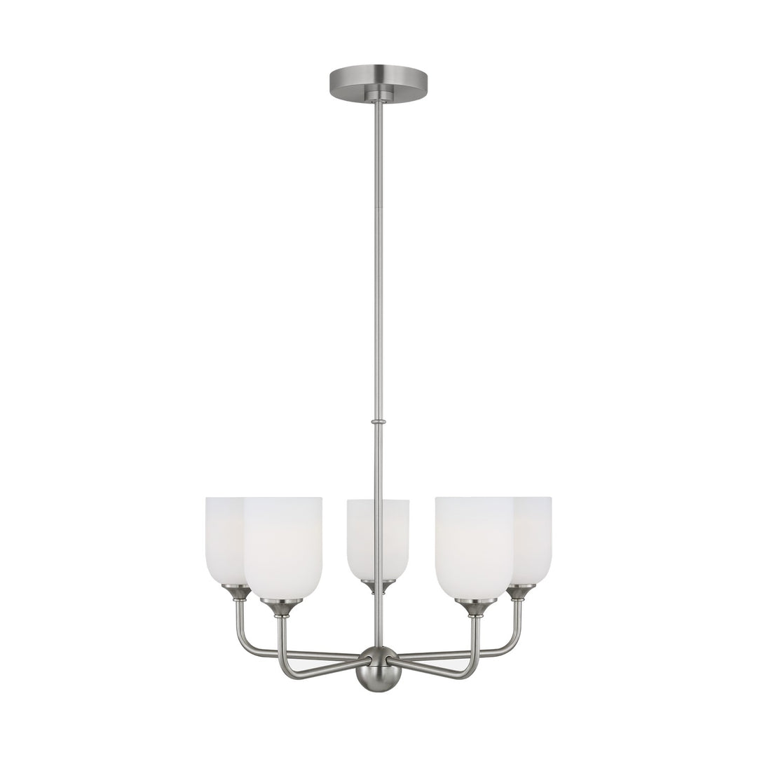 Generation Lighting Canada - GLC1085BS - Five Light Chandelier - Emile - Brushed Steel