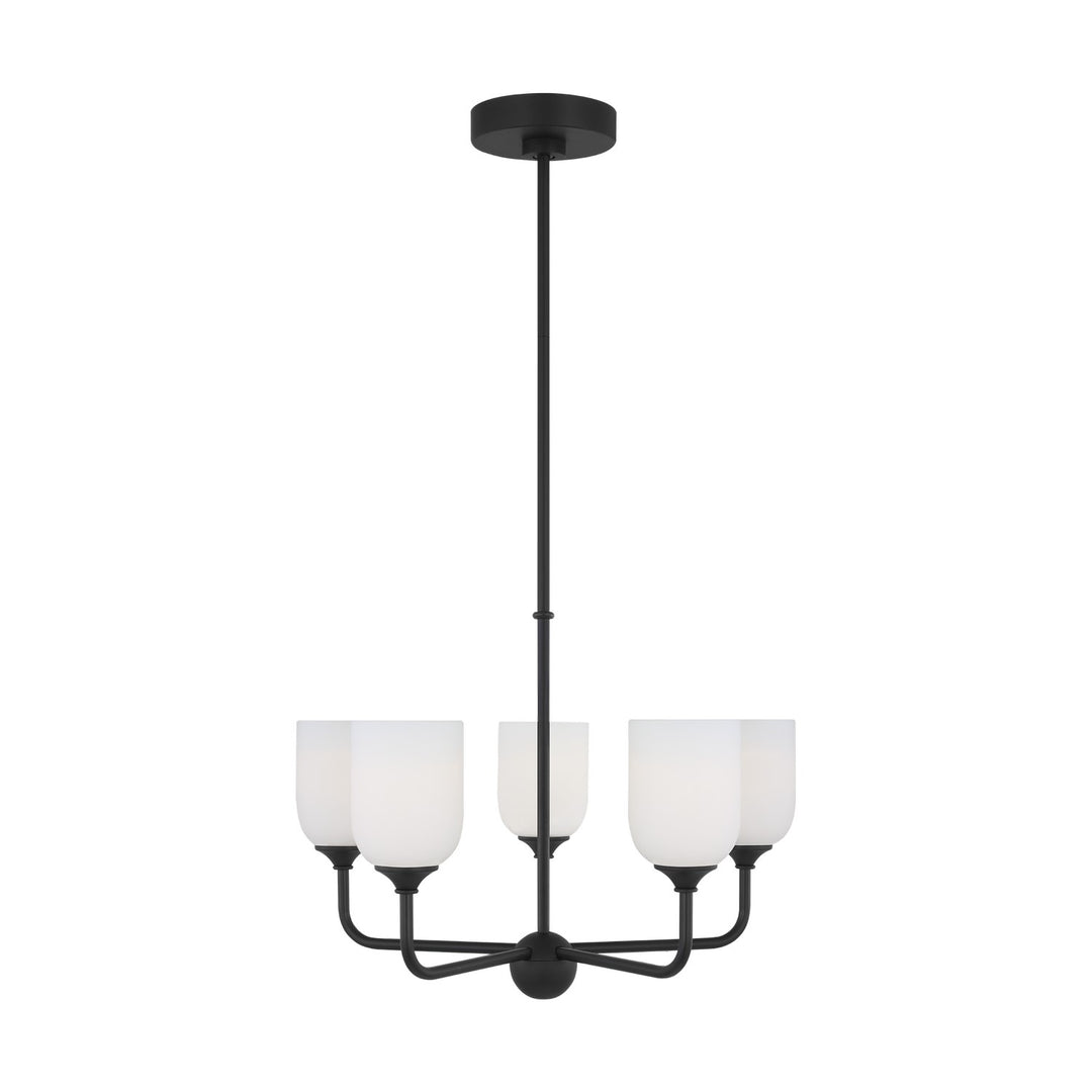 Generation Lighting Canada - GLC1085MBK - Five Light Chandelier - Emile - Midnight Black