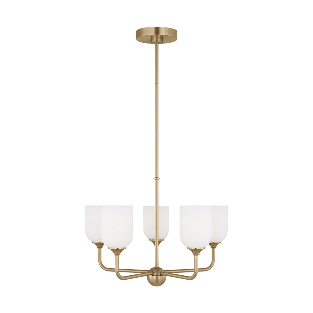 Generation Lighting Canada - GLC1085SB - Five Light Chandelier - Emile - Satin Brass
