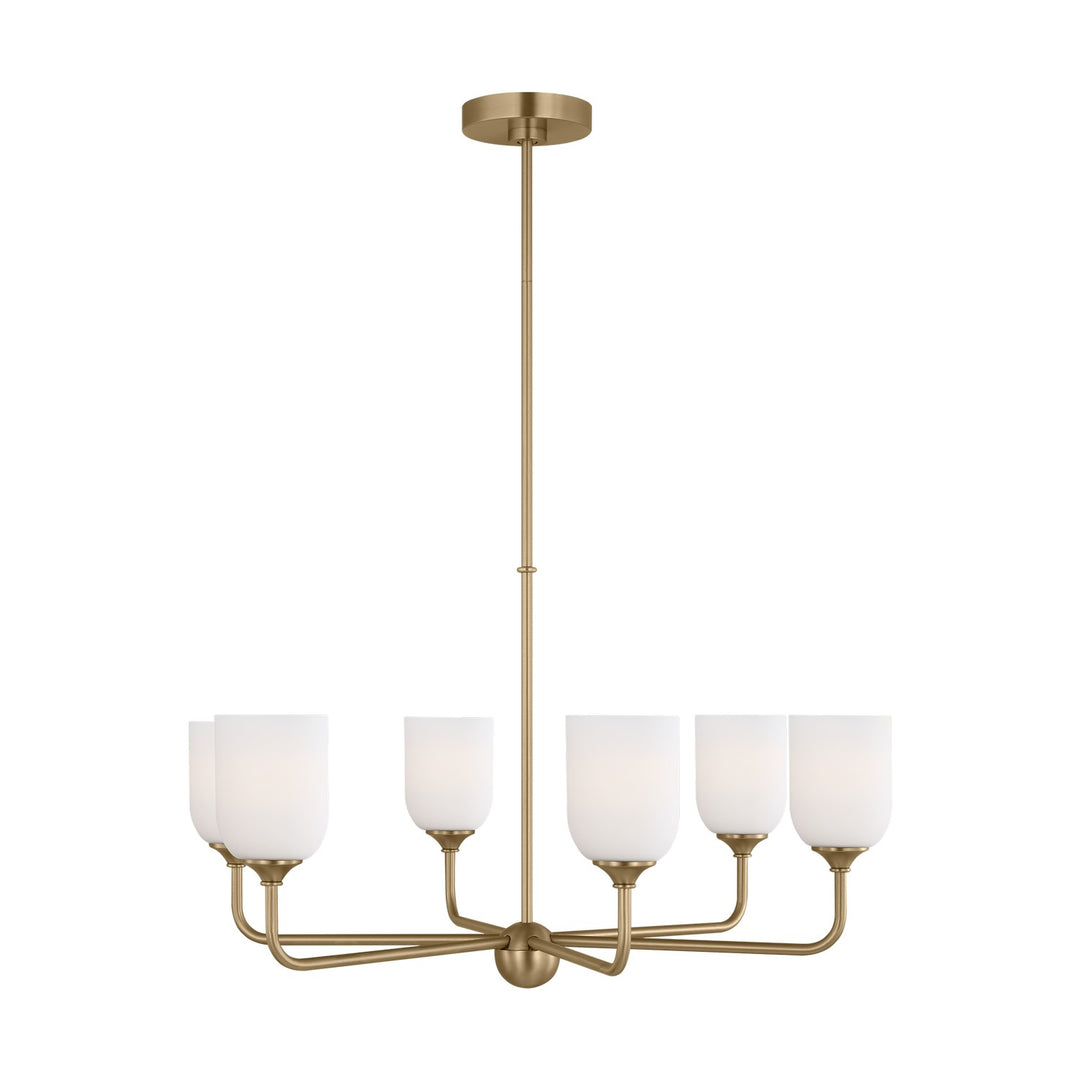 Generation Lighting Canada - GLC1096SB - Six Light Chandelier - Emile - Satin Brass