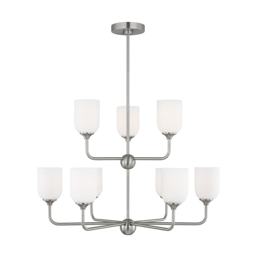 Generation Lighting Canada - GLC1109BS - Nine Light Chandelier - Emile - Brushed Steel