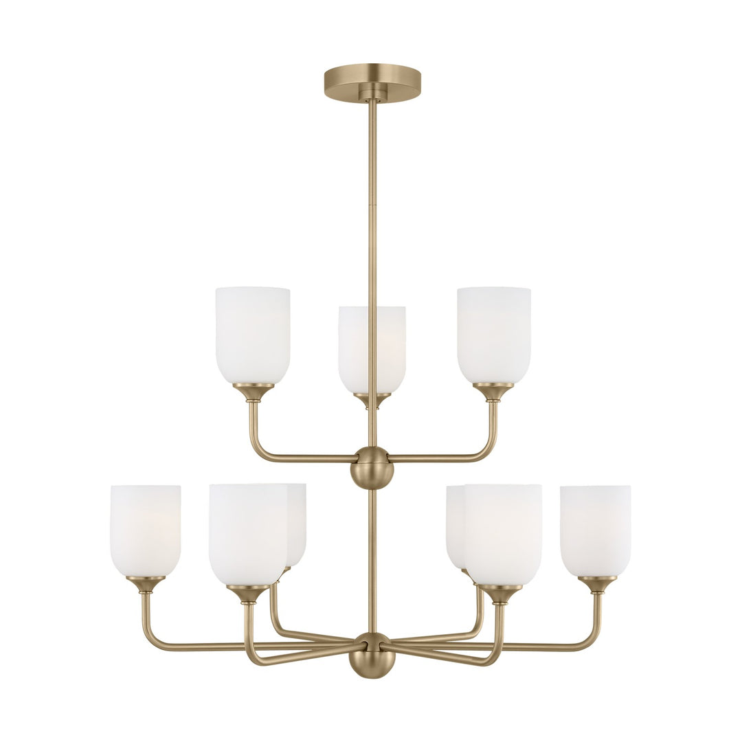 Generation Lighting Canada - GLC1109SB - Nine Light Chandelier - Emile - Satin Brass