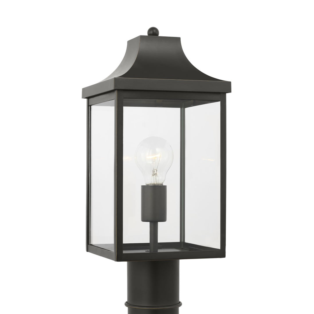 Say brook One Light Post Mount in Antique Bronze - available from The Lighting Shoppe, trusted by Canadian homeowners
