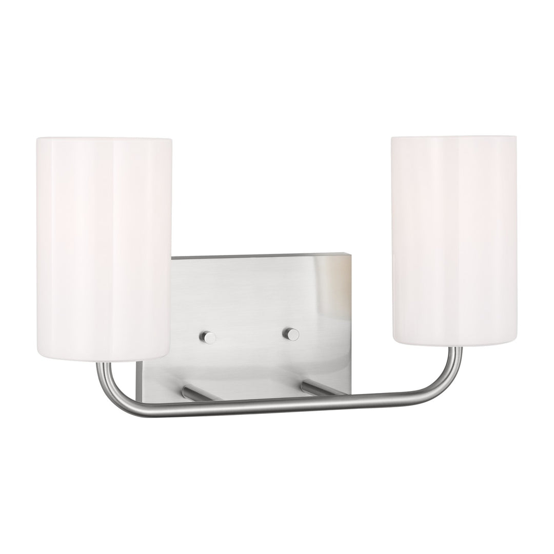Generation Lighting Canada - GLV1002BS - Two Light Vanity - Rhett - Brushed Steel