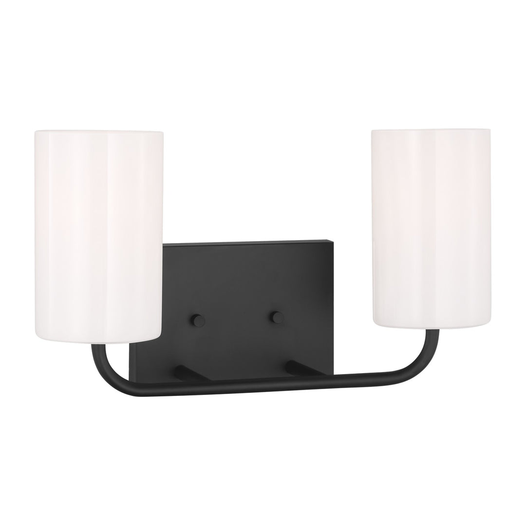 Generation Lighting Canada - GLV1002MBK - Two Light Vanity - Rhett - Midnight Black