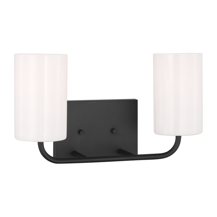 Generation Lighting Canada - GLV1002MBK - Two Light Vanity - Rhett - Midnight Black