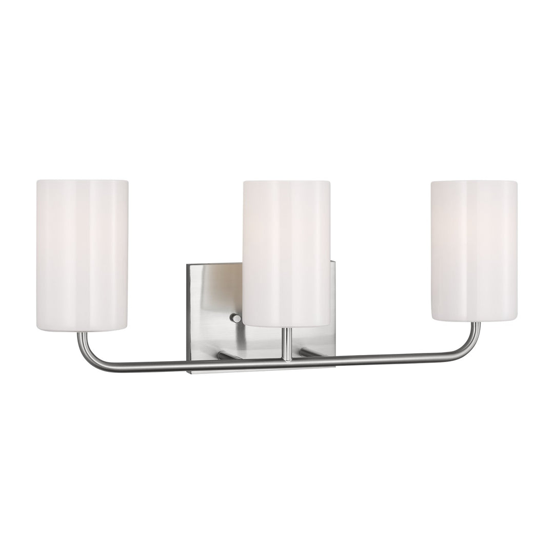 Generation Lighting Canada - GLV1003BS - Three Light Vanity - Rhett - Brushed Steel