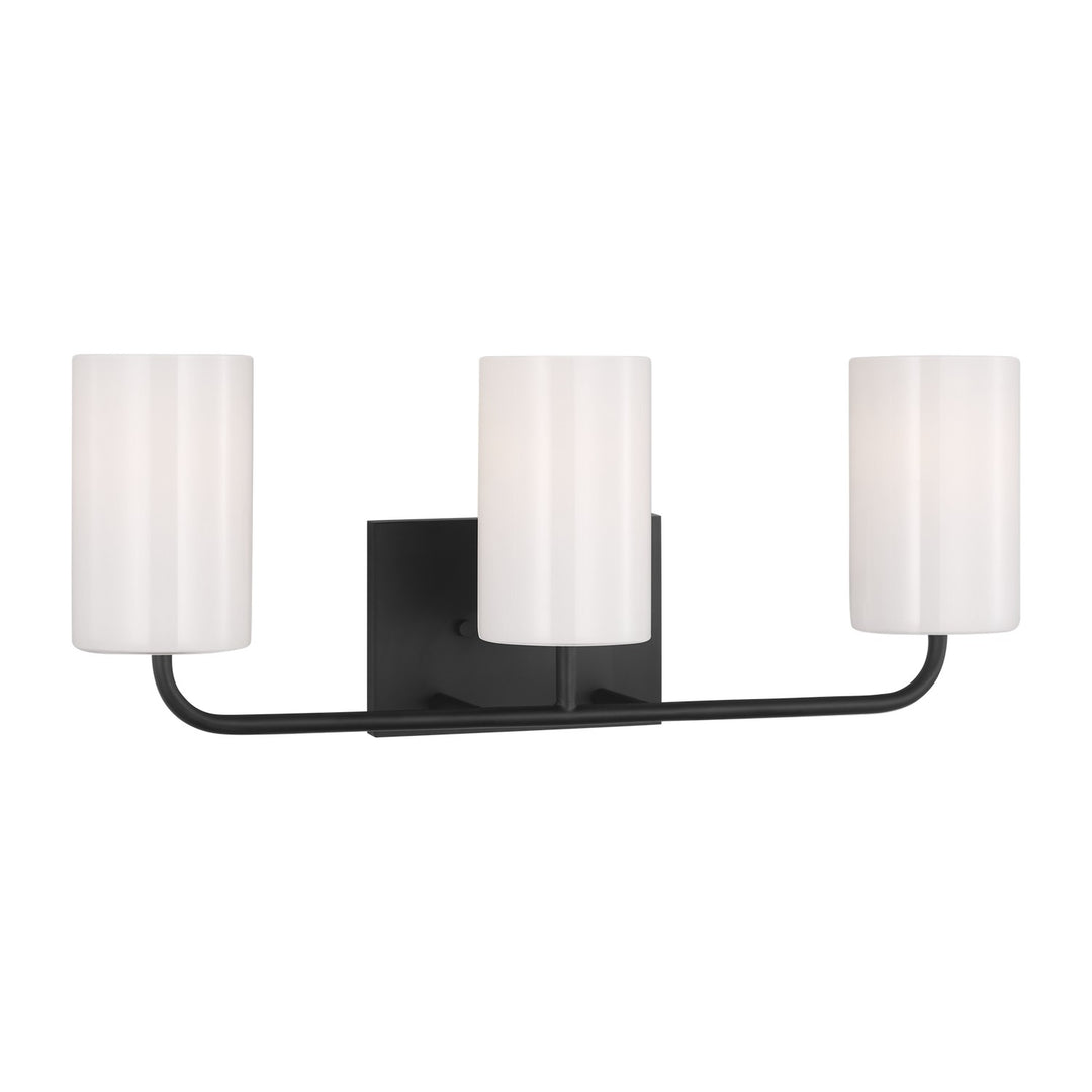 Generation Lighting Canada - GLV1003MBK - Three Light Vanity - Rhett - Midnight Black