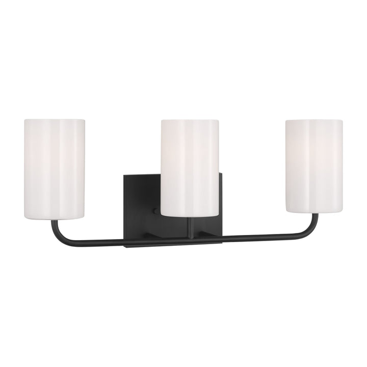 Generation Lighting Canada - GLV1003MBK - Three Light Vanity - Rhett - Midnight Black