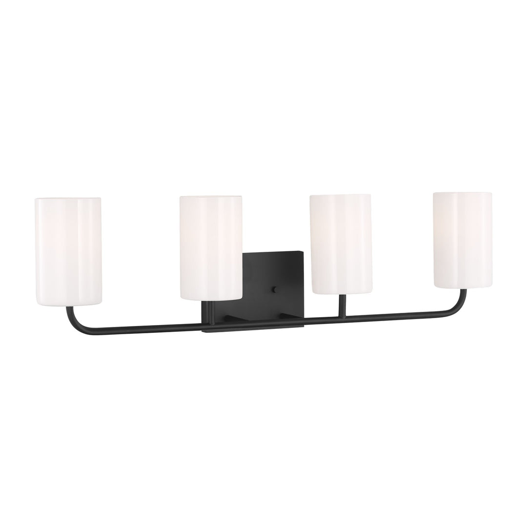 Rhett Four Light Vanity in Midnight Black - available from The Lighting Shoppe, trusted by Canadian homeowners