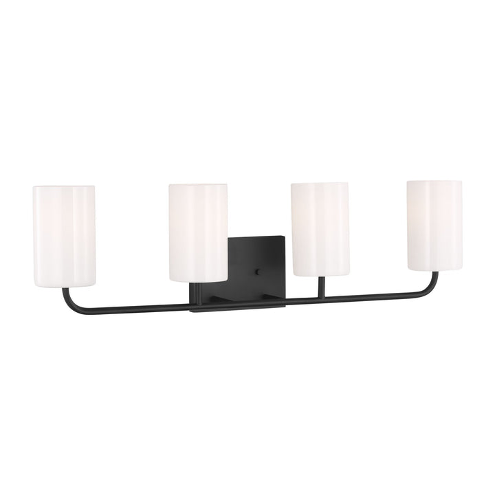 Rhett Four Light Vanity in Midnight Black - available from The Lighting Shoppe, trusted by Canadian homeowners