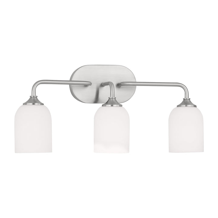 Generation Lighting Canada - GLV1023BS - Three Light Vanity - Emile - Brushed Steel