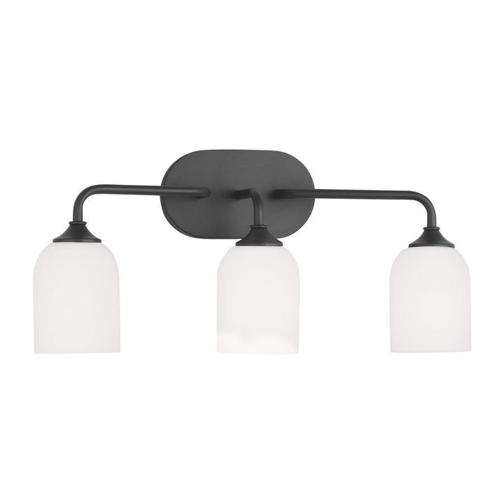 Generation Lighting Canada - GLV1023MBK - Three Light Vanity - Emile - Midnight Black