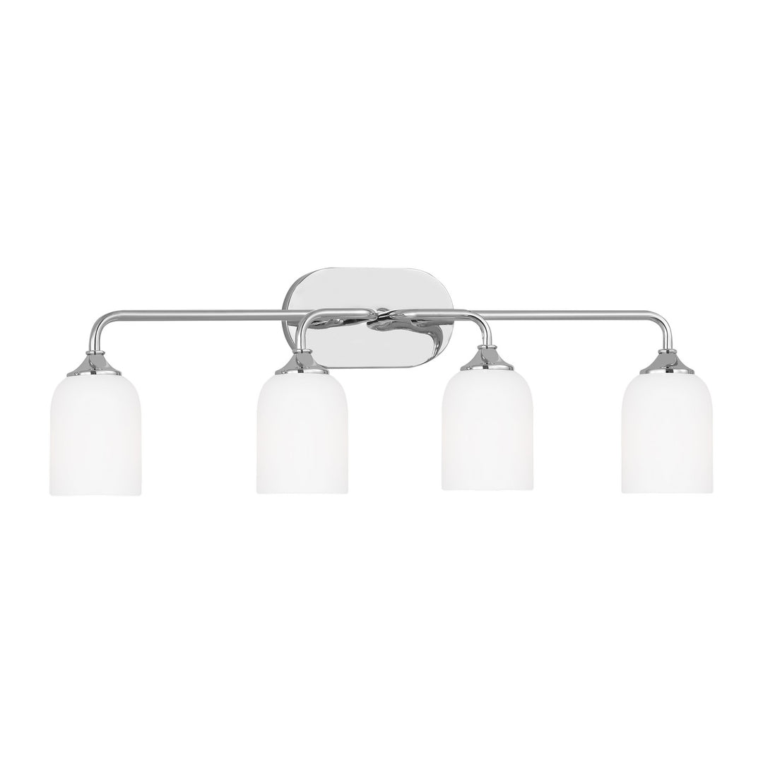 Emile Four Light Vanity in Chrome - available from The Lighting Shoppe, trusted by Canadian homeowners