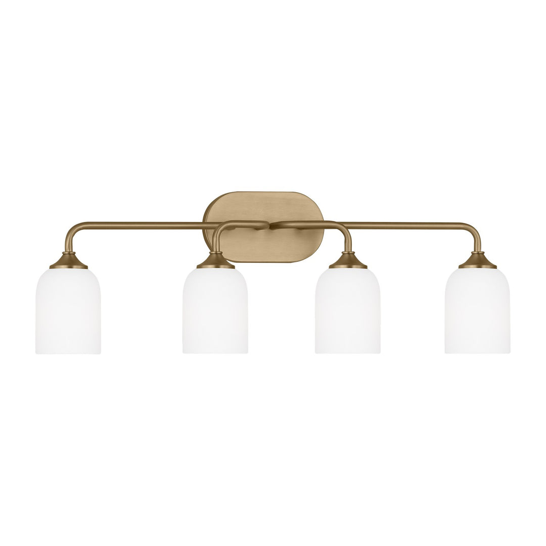 Emile Four Light Vanity in Satin Bronze - available from The Lighting Shoppe, trusted by Canadian homeowners