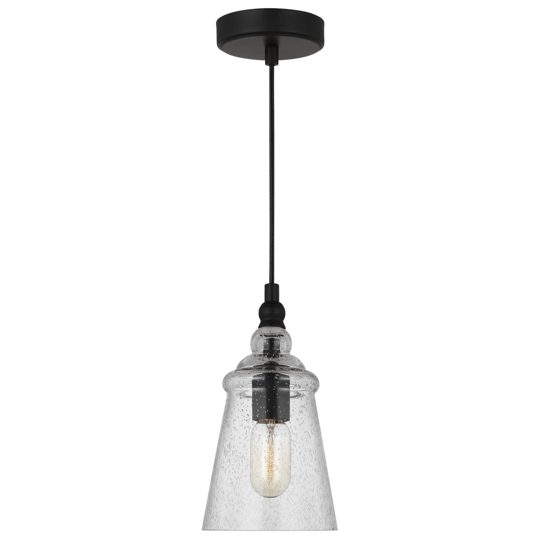 Generation Lighting Canada - P1449MBK - One Light Mini Pendant - Loras - Midnight Black