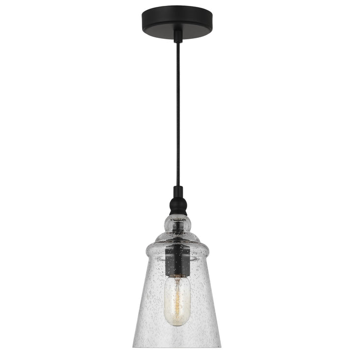Generation Lighting Canada - P1449MBK - One Light Mini Pendant - Loras - Midnight Black