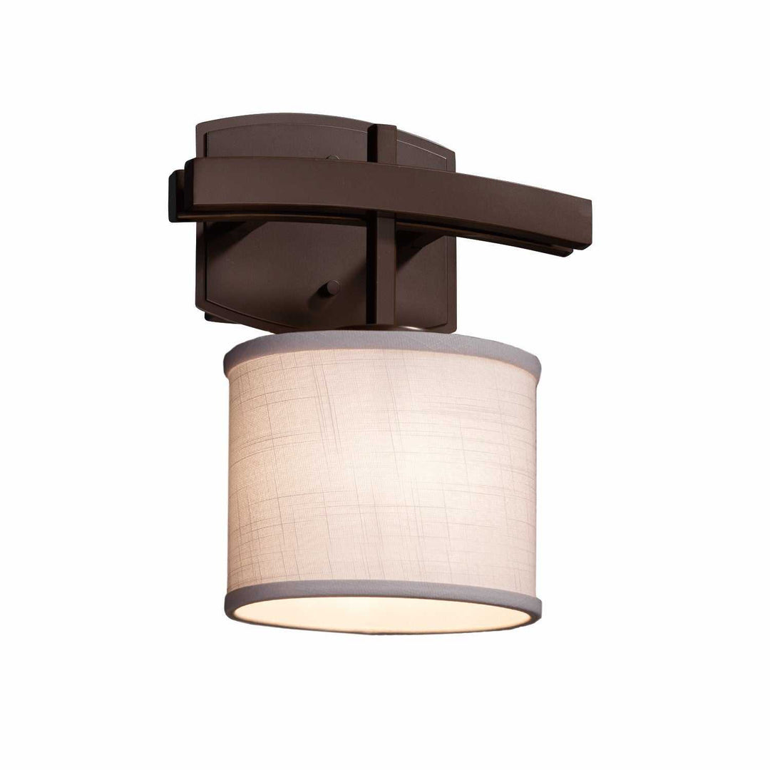 Textile LED Wall Sconce in Dark Bronze Justice Designs