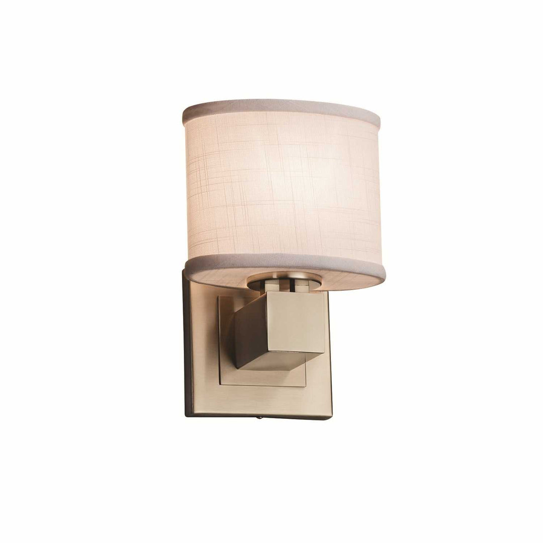 Textile LED Wall Sconce in Brushed Nickel Justice Designs