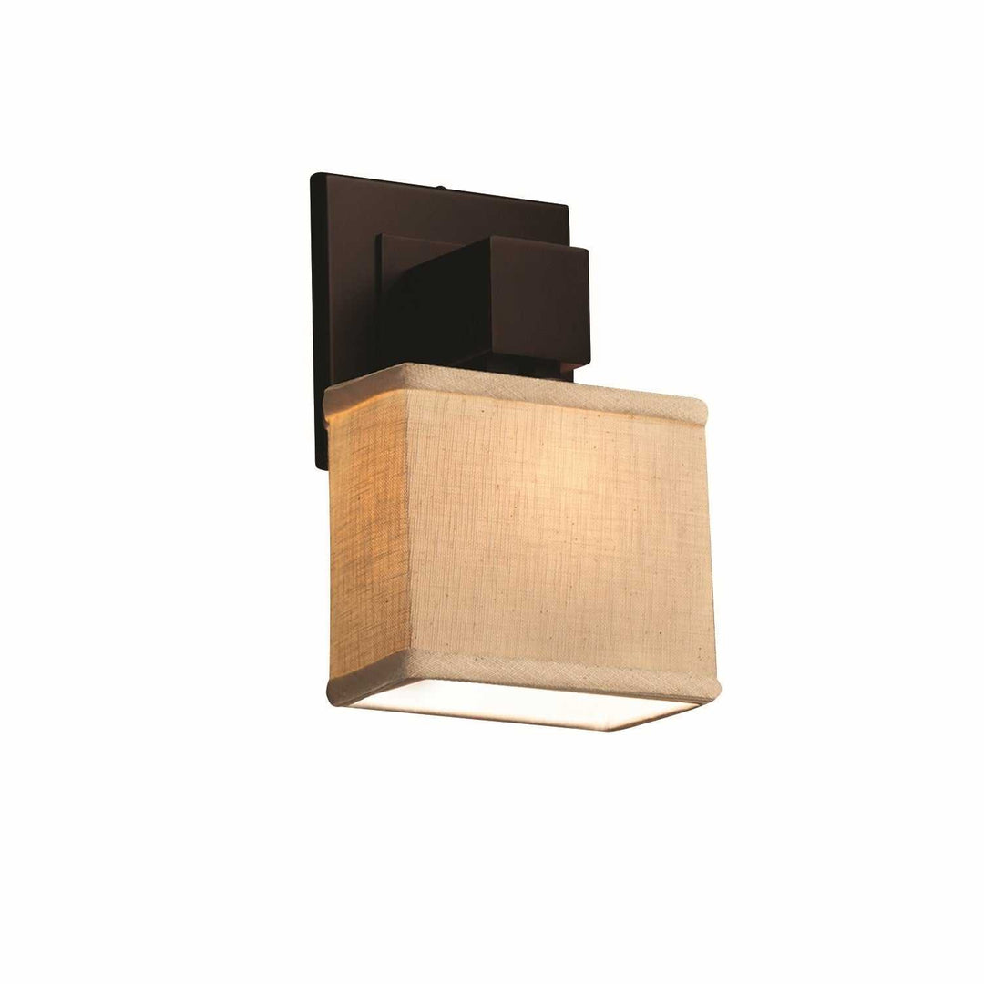 Textile LED Wall Sconce in Dark Bronze Justice Designs