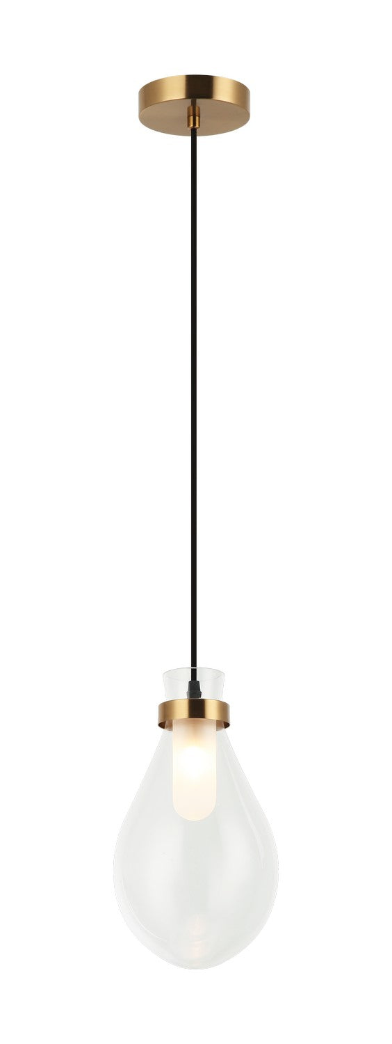 Seranna One Light Pendant in Aged Gold Brass - available from The Lighting Shoppe, trusted by Canadian homeowners