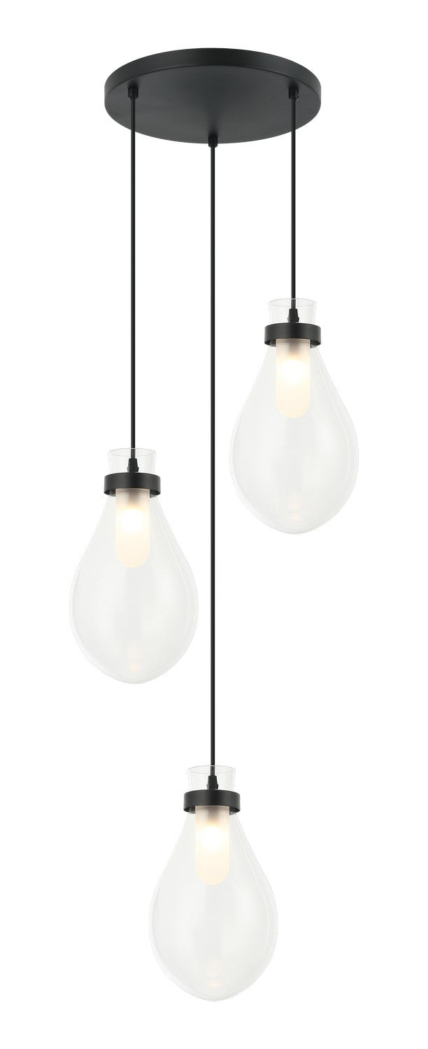 Seranna Three Light Pendant in Matte Black - available from The Lighting Shoppe, trusted by Canadian homeowners