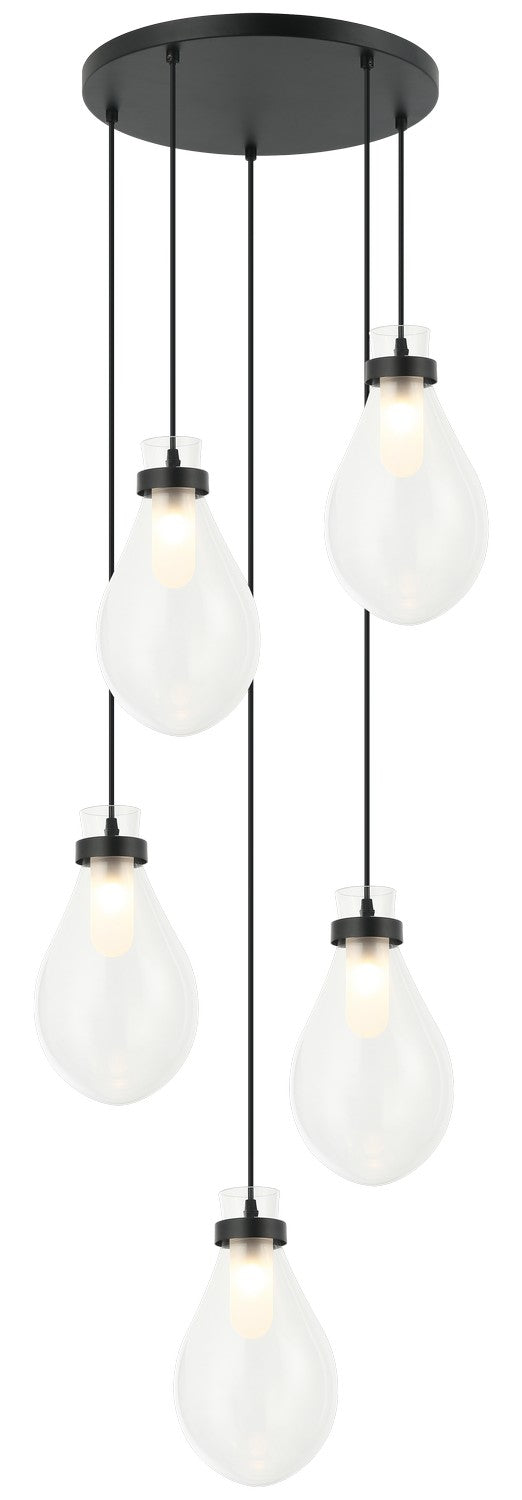Seranna Five Light Chandelier in Matte Black - available from The Lighting Shoppe, trusted by Canadian homeowners