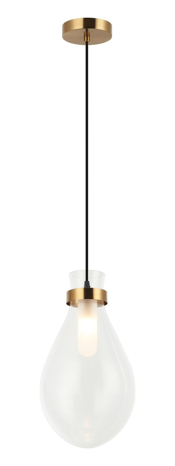 Seranna One Light Pendant in Aged Gold Brass - available from The Lighting Shoppe, trusted by Canadian homeowners