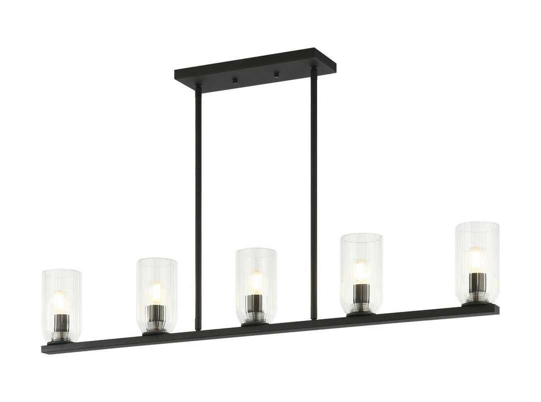 Westlock Five Light Chandelier in Matte Black - available from The Lighting Shoppe, trusted by Canadian homeowners