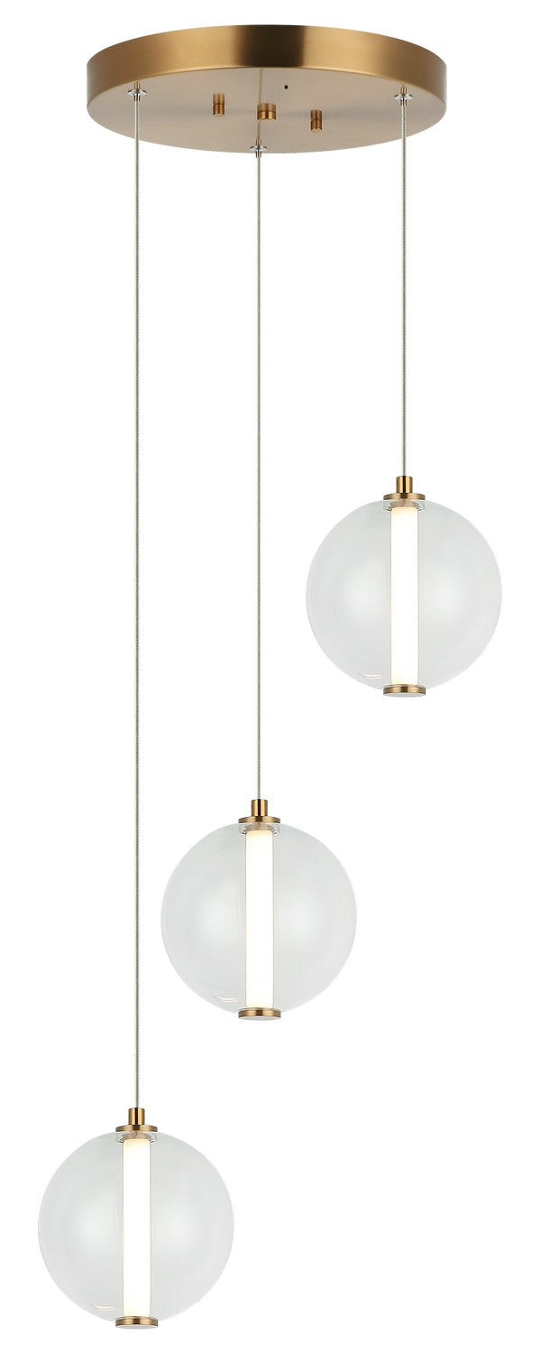 Belange LED Pendant in Aged Gold Brass - available from The Lighting Shoppe, trusted by Canadian homeowners