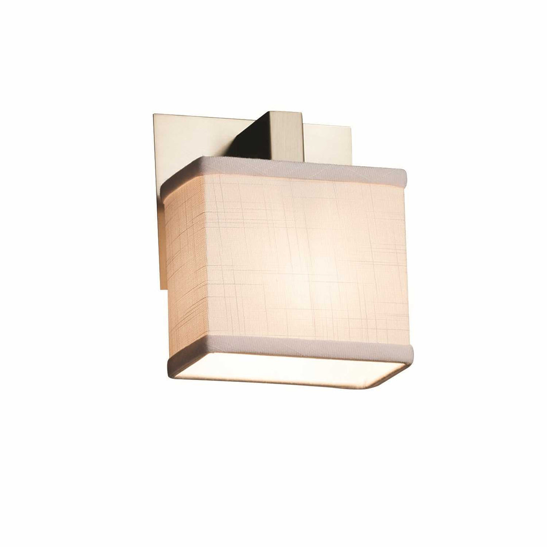 Textile One Light Wall Sconce in Brushed Nickel Justice Designs