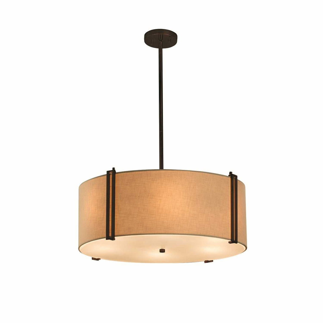 Textile LED Pendant in Dark Bronze Justice Designs