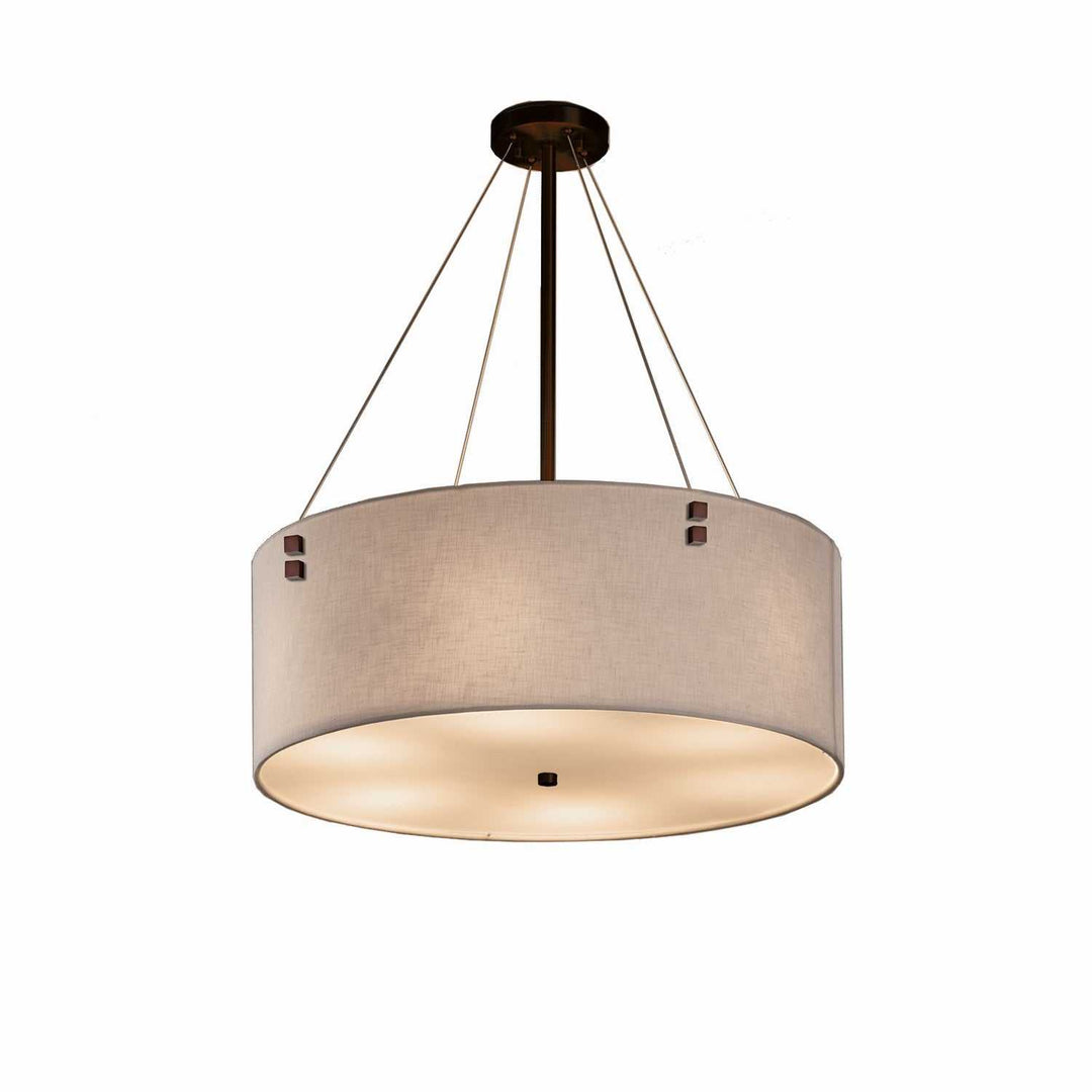 Textile LED Pendant in Dark Bronze Justice Designs