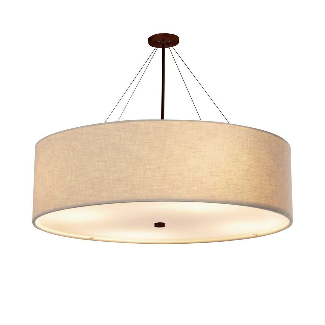 Textile 12 Light Pendant in Dark Bronze Justice Designs