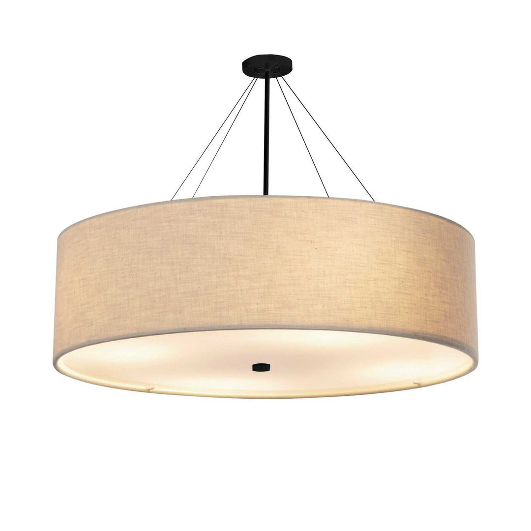Textile 12 Light Pendant in Matte Black Justice Designs