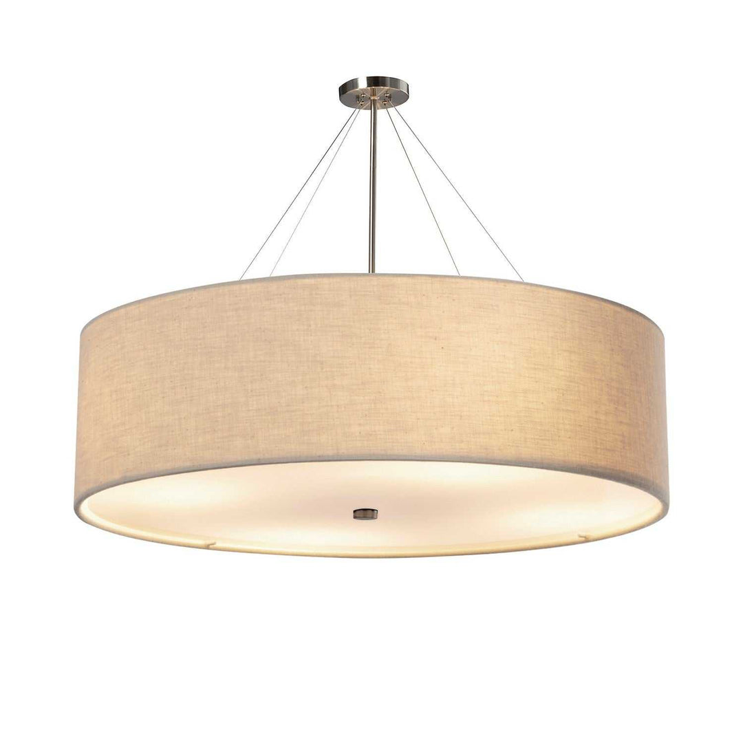 Textile 12 Light Pendant in Brushed Nickel Justice Designs