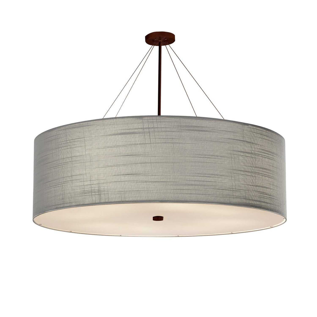 Textile 12 Light Pendant in Dark Bronze Justice Designs