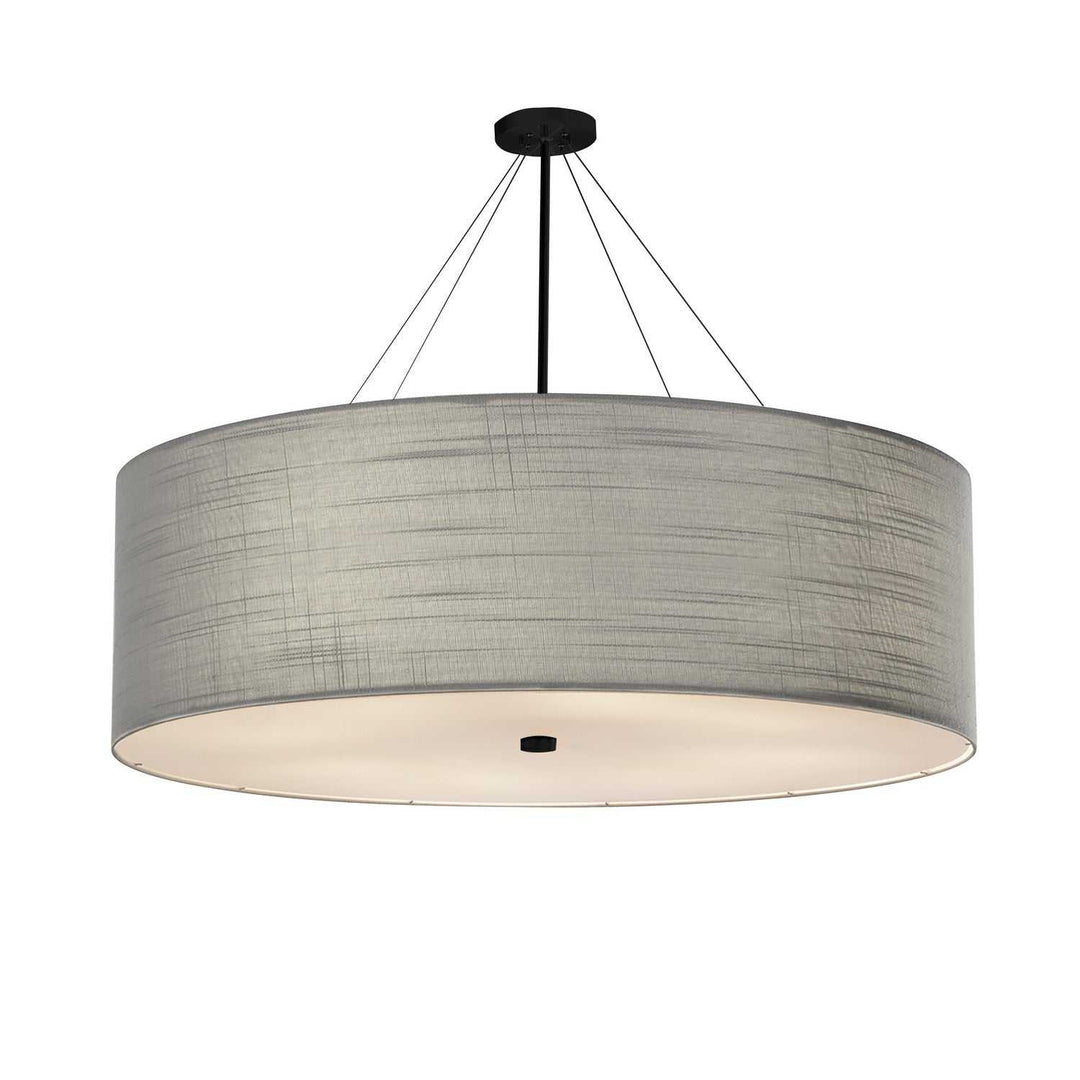 Textile 12 Light Pendant in Matte Black Justice Designs