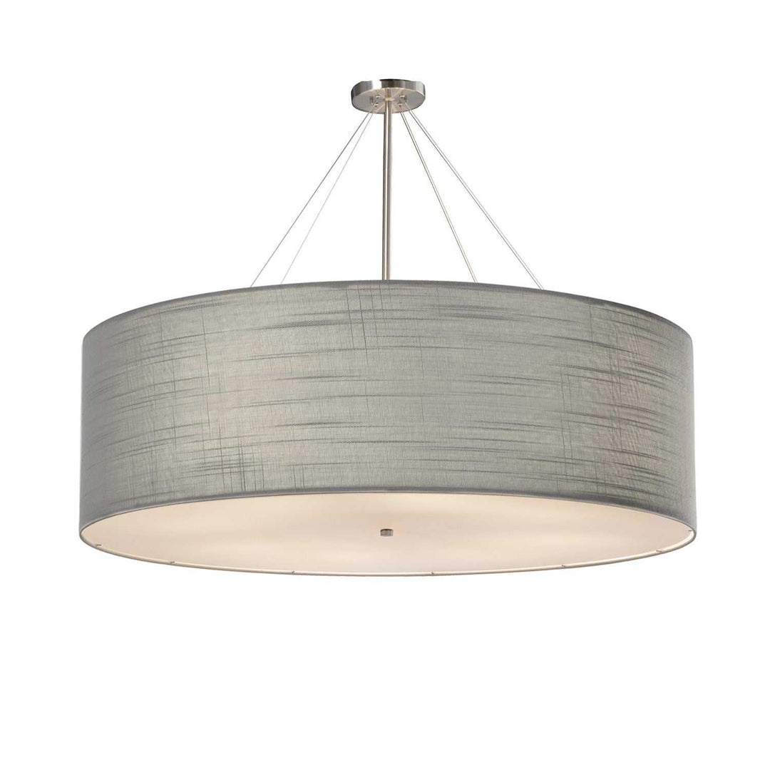 Textile 12 Light Pendant in Brushed Nickel Justice Designs