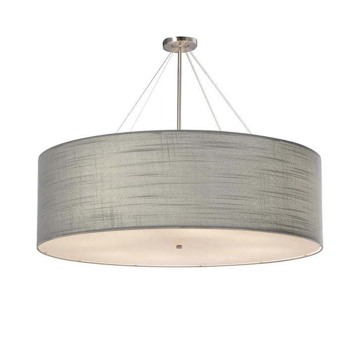 Textile 12 Light Pendant in Brushed Nickel Justice Designs