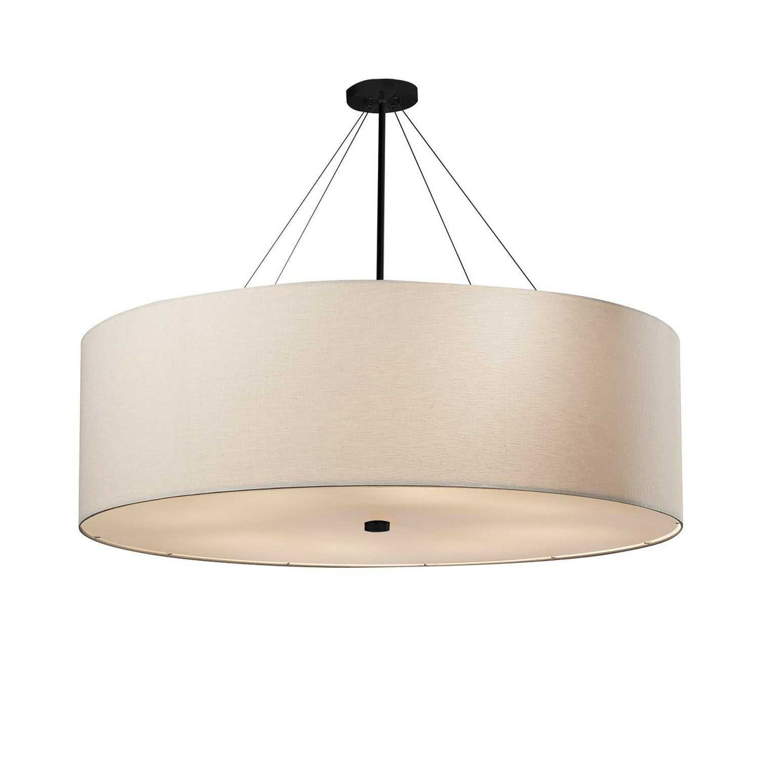Textile 12 Light Pendant in Matte Black Justice Designs