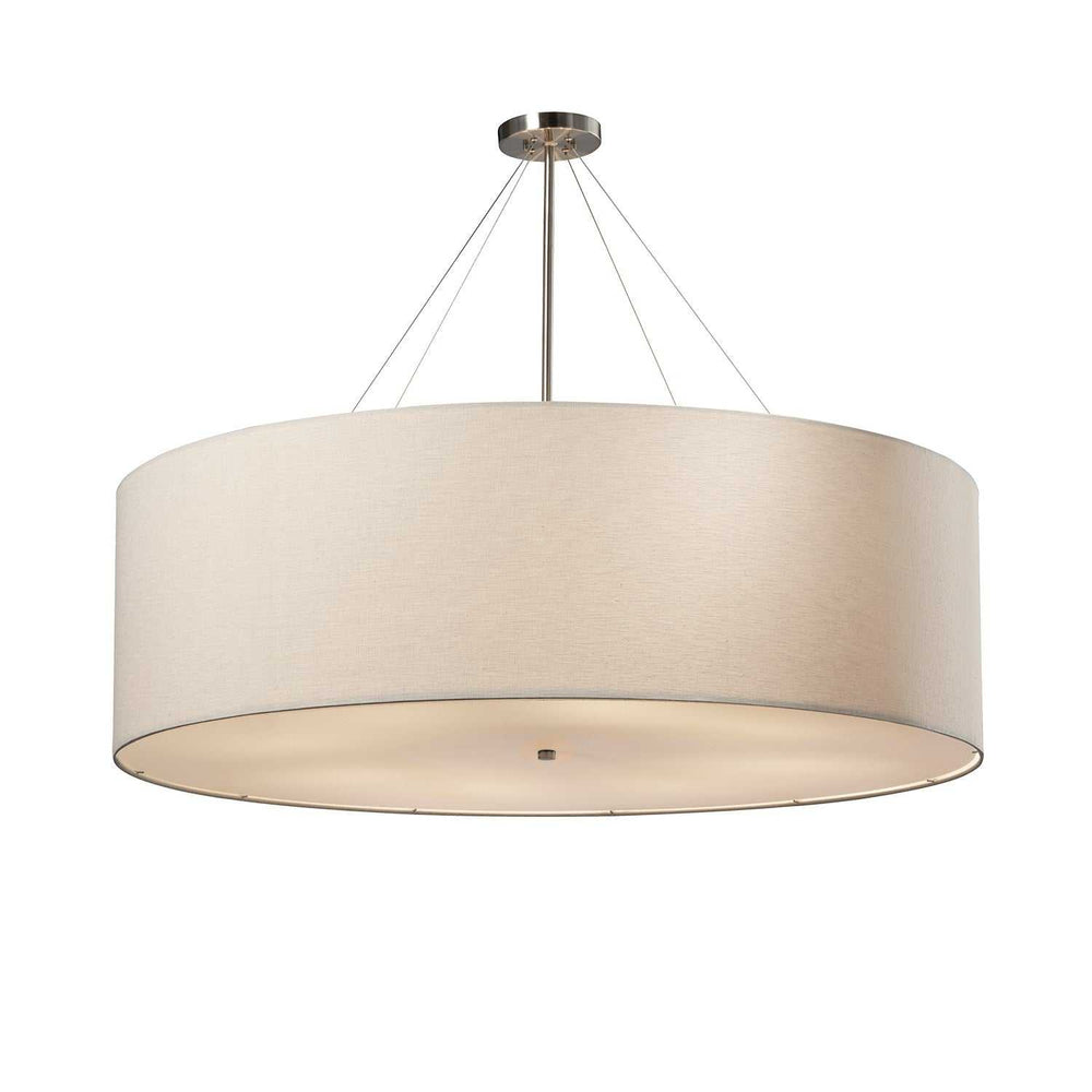 Textile 12 Light Pendant in Brushed Nickel Justice Designs