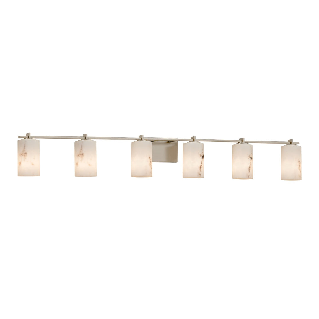 Justice Designs - FAL-8446-10-NCKL - Six Light Bath Bar - LumenAria - Brushed Nickel