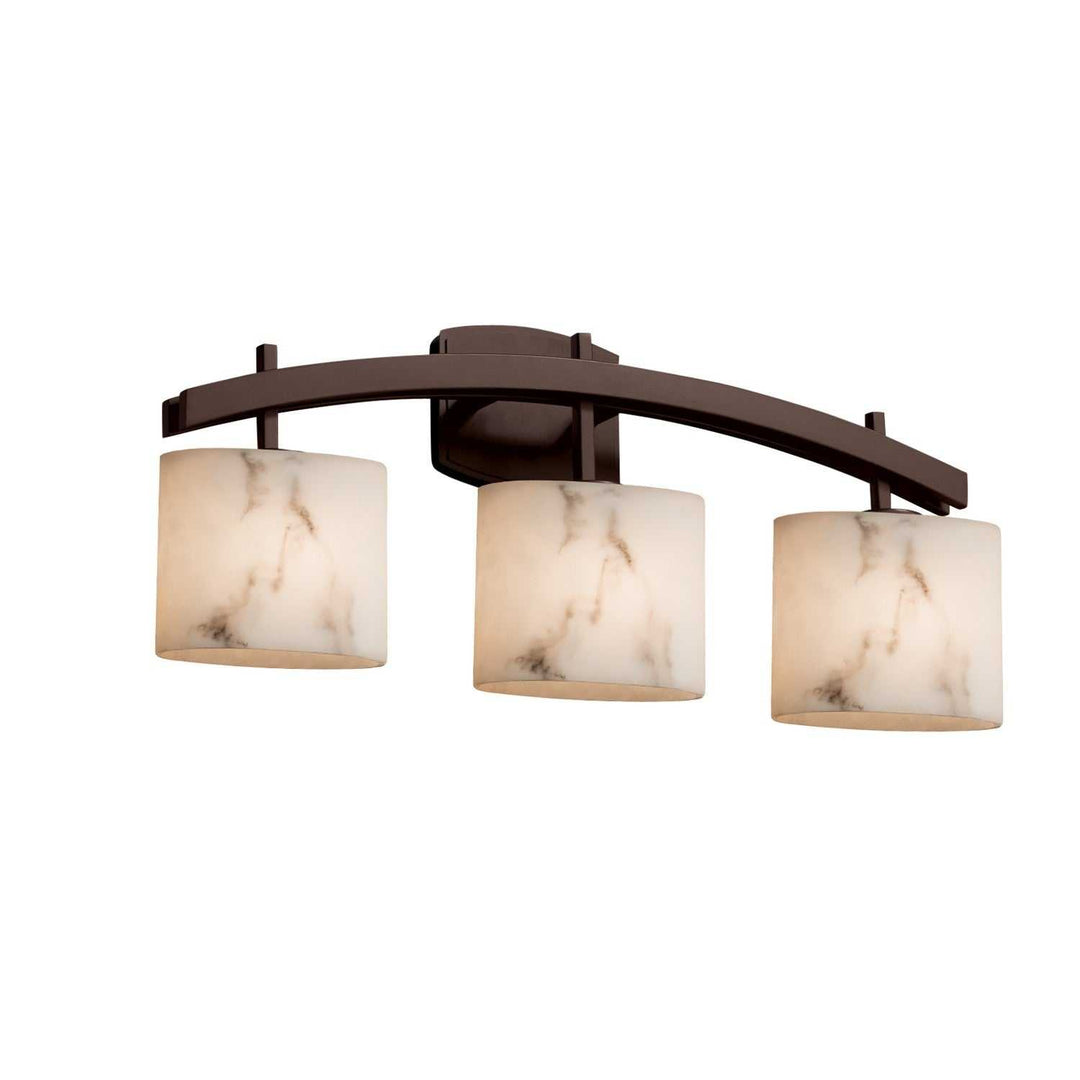 LumenAria Three Light Bath Bar in Dark Bronze Justice Designs