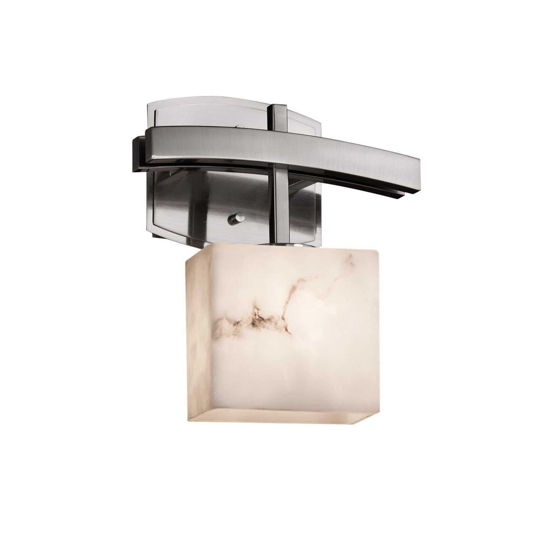 LumenAria One Light Wall Sconce in Brushed Nickel Justice Designs