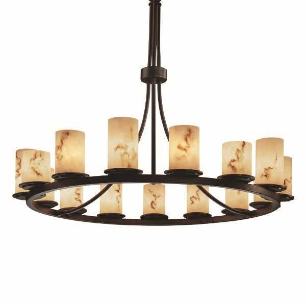 LumenAria LED Chandelier in Dark Bronze Justice Designs