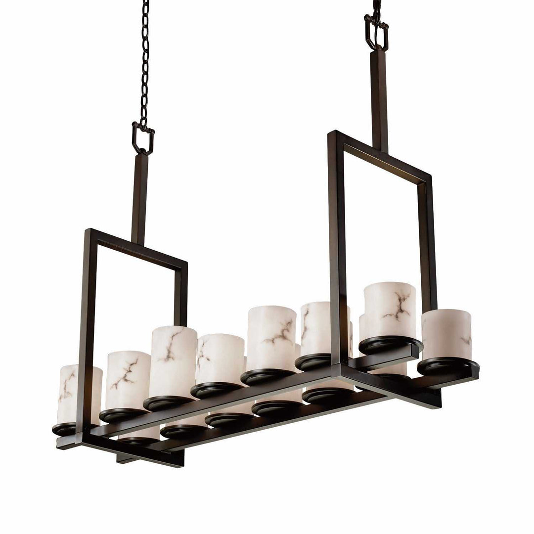 LumenAria LED Chandelier in Dark Bronze Justice Designs