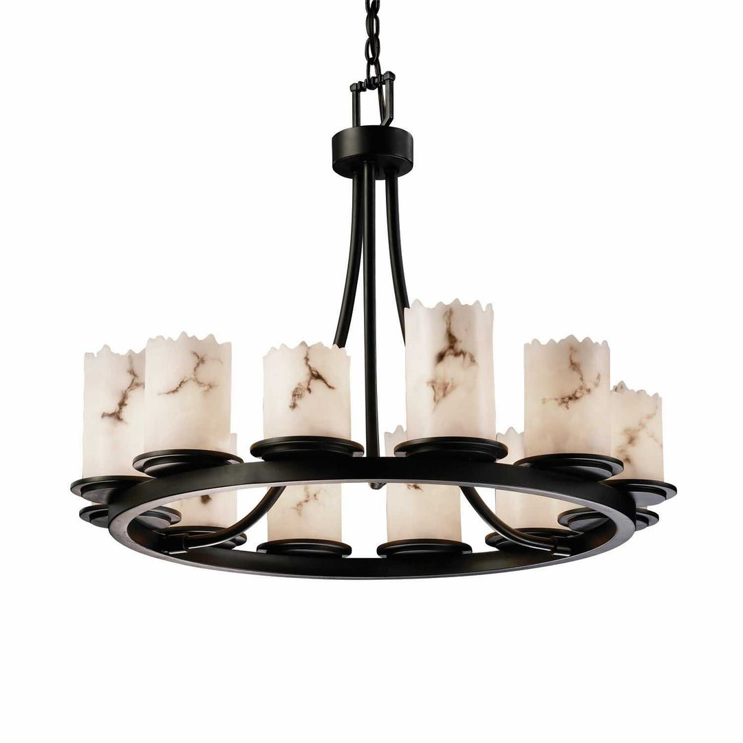 LumenAria LED Chandelier in Matte Black Justice Designs