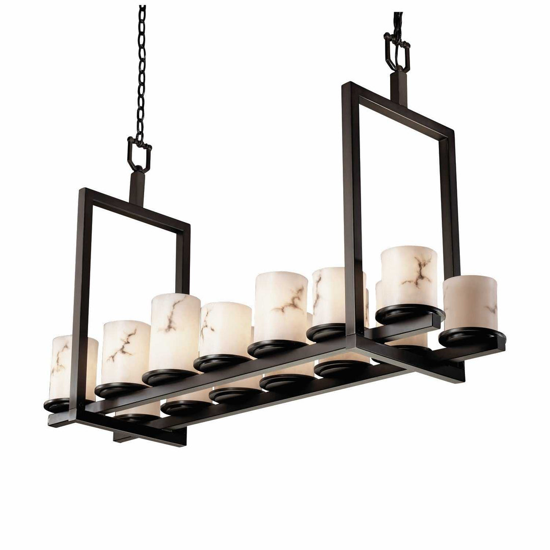 LumenAria LED Chandelier in Dark Bronze Justice Designs