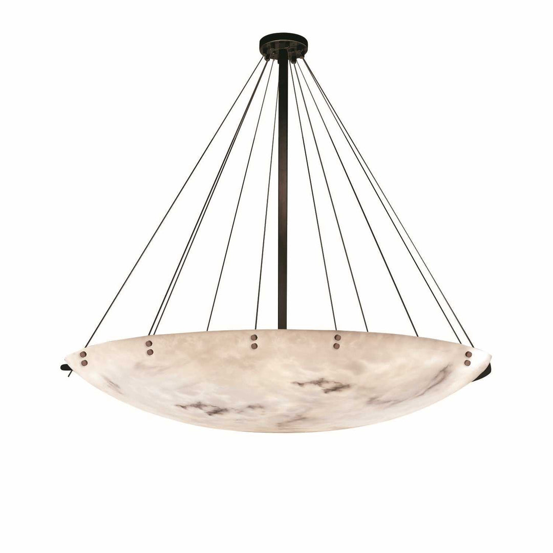 LumenAria 16 Light Pendant in Dark Bronze Justice Designs
